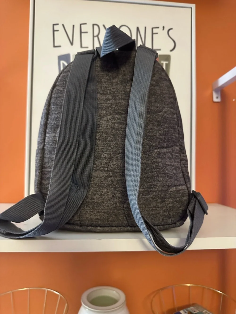 ADIDAS Heather Gray Mini Backpack - Picture 3 of 6